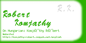 robert komjathy business card